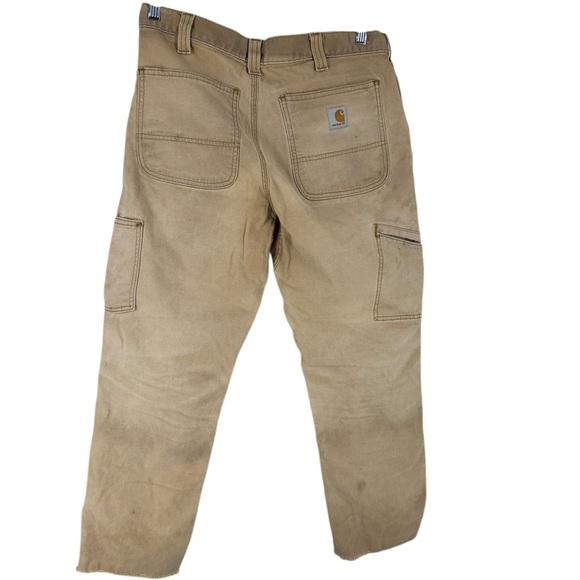 Carhartt distressed workwear streetwear altered dungarees pants 32 - Picture 2 of 4
